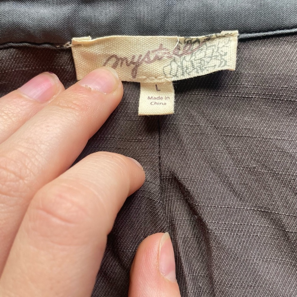 Mystree Grey Leopard Print Jacket L - image 7